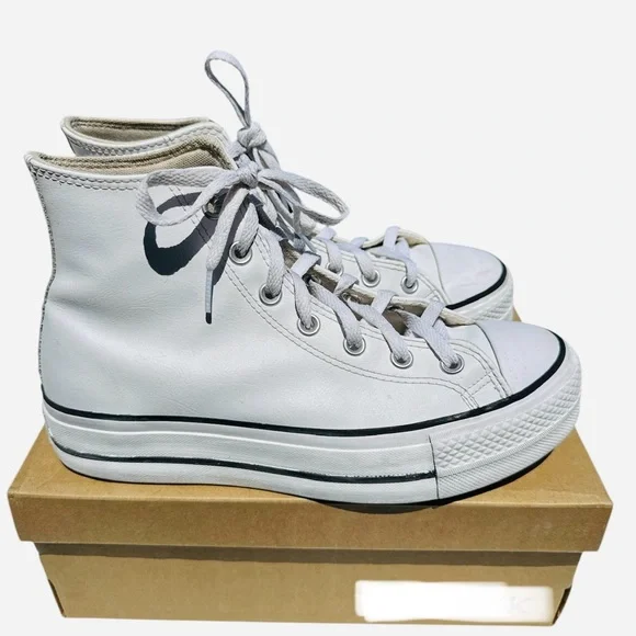 Converse White High-Top Sneakers - Picture 1 of 7